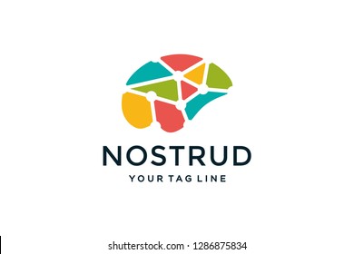 Brain logo design concept. Universal brain design.