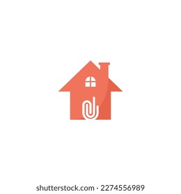 brain logo design with a house on it