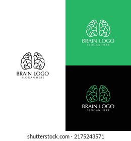 Brain logo design icon template