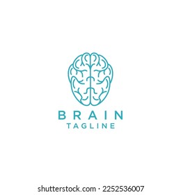 Brain logo design icon vector