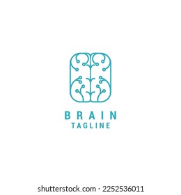 Brain logo design icon vector
