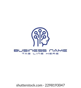 Brain Logo Design Illustration, Education Logo
