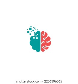 diseño del logotipo cerebral, lámpara cerebral