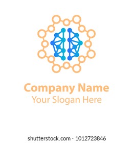 Brain logo design, learning and design icons