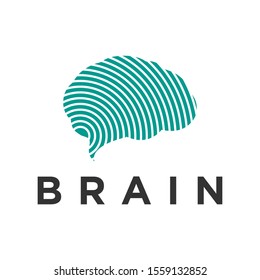 Brain logo design for modern technology science intellegence future