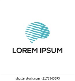 diseño de logotipo de cerebro plantilla moderna