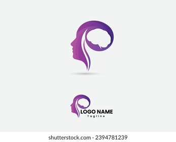 Brain logo design. Smart idea. Human. science. Idea. Business. Healthcare. Brain vector. Finance. Colorful and premium template