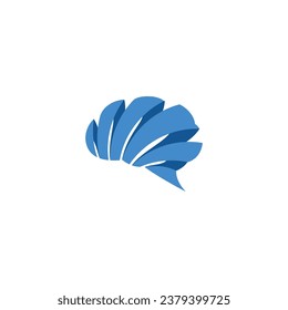 Brain logo design with tech connect design