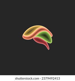 Brain logo design with tech connect design