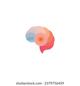 Brain logo design with tech connect design