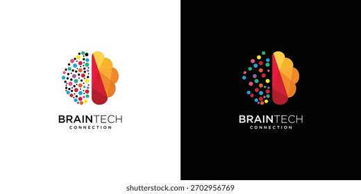 Brain logo design template. Brain logo icon