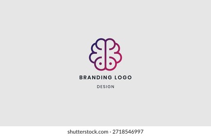 Brain Logo design template illustration