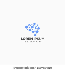 Brain logo design template Vector