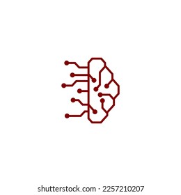 diseño del logotipo del cerebro, cerebro del árbol, cerebro de la lámpara de energía