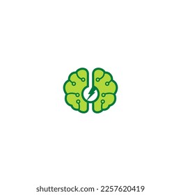 diseño del logo cerebral, árbol cerebral, energía cerebral.