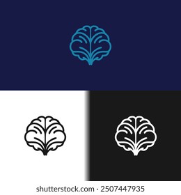 Brain logo design vector icon with premmium concept and creative idea