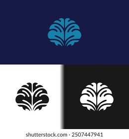 Brain logo design vector icon with premmium concept and creative idea