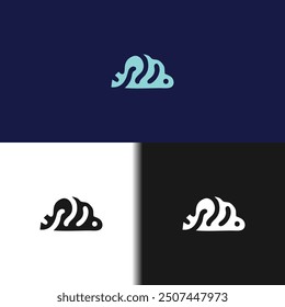 Icono del Vector del diseño del logotipo del cerebro con concepto premium e idea creativa