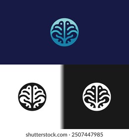 Brain logo design vector icon with premmium concept and creative idea