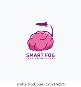 brain logo design vector illustration