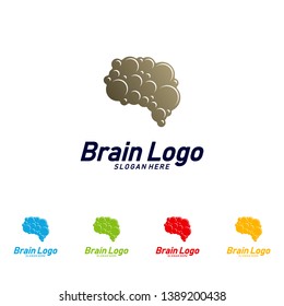 Brain logo design vector, Mind concept logo template, Icon Symbol