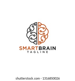 Brain Logo Design Vector Template