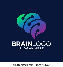 Brain Logo Design Vector Template