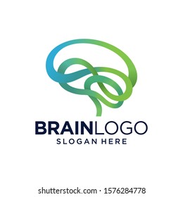 Brain Logo Design Vector Template