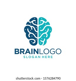 Brain Logo Design Vector Template