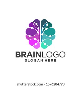 Brain Logo Design Vector Template