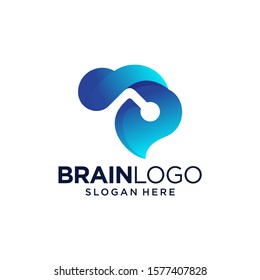 Brain Logo Design Vector Template