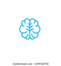 brain logo design vector template sign icon