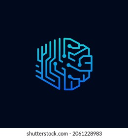Brain Logo Design Vector Template