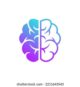 Design-Vektorgrafik-Vorlage für Brain-Logos