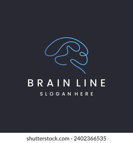 Brain Logo design vector template  Generate idea .