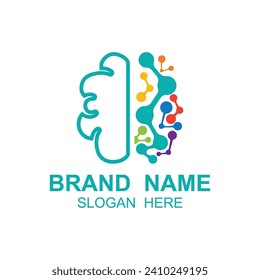 Brain Logo design vector template. This logo suitable for education, medical, courses, lab, science and others businesses