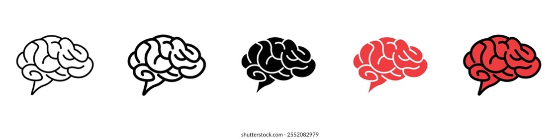 Modelo de vetor de design de logotipo cerebral. Gerar Brainstorming ide. ilustração de vetor de ações.