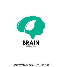 Brain logo design vector. Unique logo template