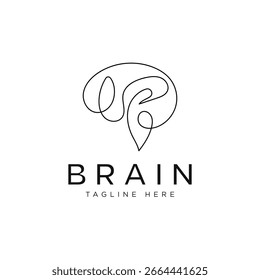 Conceito de designs de logotipo cerebral, modelo de logotipo cerebral	
