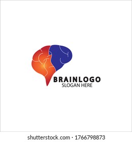  Brain logo designs concept vector, Health Brain Pulse logo, Brain care  logo template vector