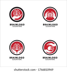  Brain logo designs concept vector, Health Brain Pulse logo, Brain care  logo template vector