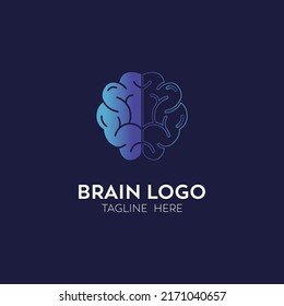 Gradiente de salud mental del logotipo del cerebro
