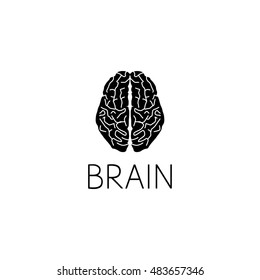 brain logo graphic design concept. Editable brain element, can be used as logotype, icon, template in web and print 