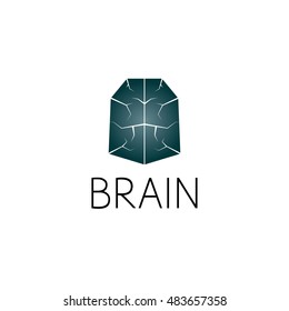 brain logo graphic design concept. Editable brain element, can be used as logotype, icon, template in web and print 