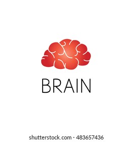 brain logo graphic design concept. Editable brain element, can be used as logotype, icon, template in web and print 