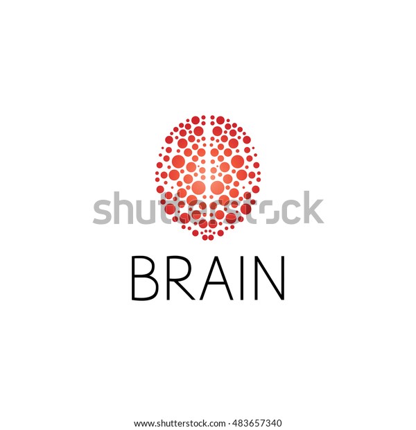 Brain Logo Graphic Design Concept Editable Stock Vector (Royalty Free