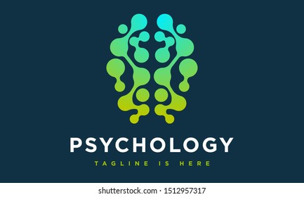 Brain logo. Brain icon. Brainstorm icon.Logo ideas. Brain vector. Psychology logo. Brain silhouette. Business icon. Creation and idea icons and elements. Think idea concept. Network icon. Network logo