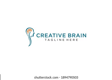Brain logo. Brain icon. Brainstorm icon.Logo ideas. Brain vector. Psychology logo. Brain silhouette. Business icon. Creation and idea icons and elements. Think idea concept. Network icon. Network logo