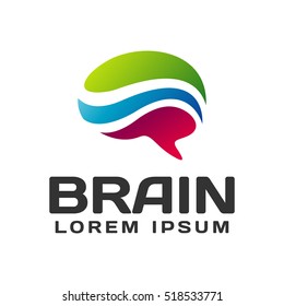 Brain logo. Brain icon. Brainstorm icon.Logo ideas. Brain vector. Psychology logo. Brain silhouette. Business logo. Creation and idea icons and elements. Think idea concept. Network icon.
