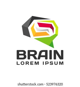 Brain logo. Brain icon. Brainstorm icon.Logo ideas. Brain vector. Psychology logo. Brain silhouette. Business logo. Creation and idea icons and elements. Think idea concept. Network icon.